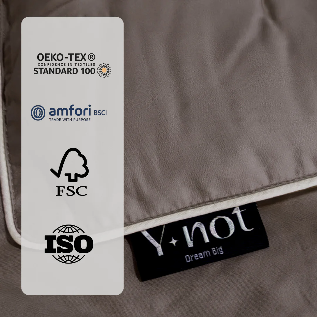 Y-NOT Cooling Bamboe Dekbed Taupe/Grey - Image 8