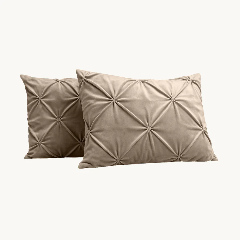 Velvet Diamond Taupe Bed Set – Comfort - Image 4