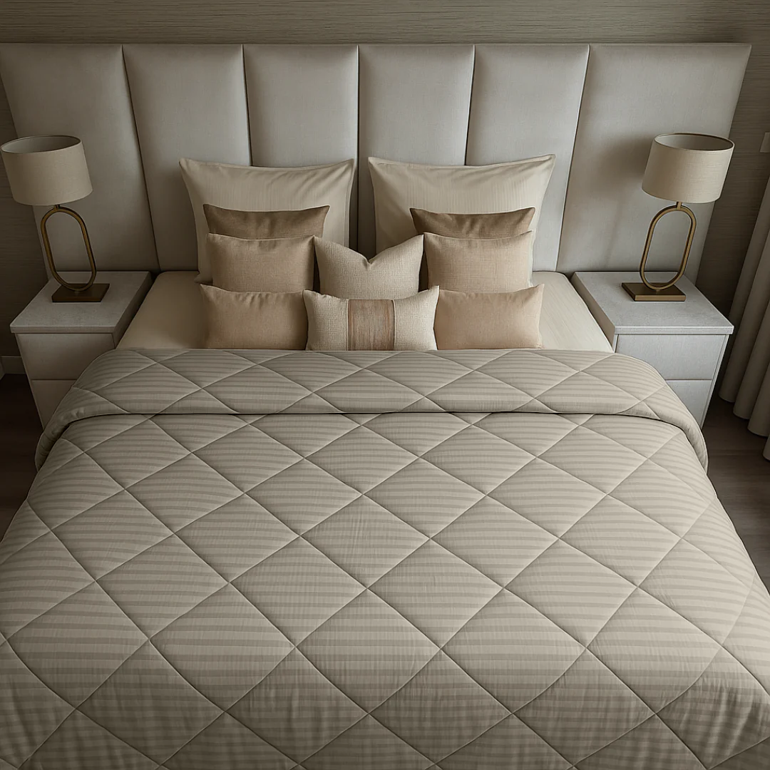 Y-NOT Hotel Stripe Dekbed Taupe - Image 8