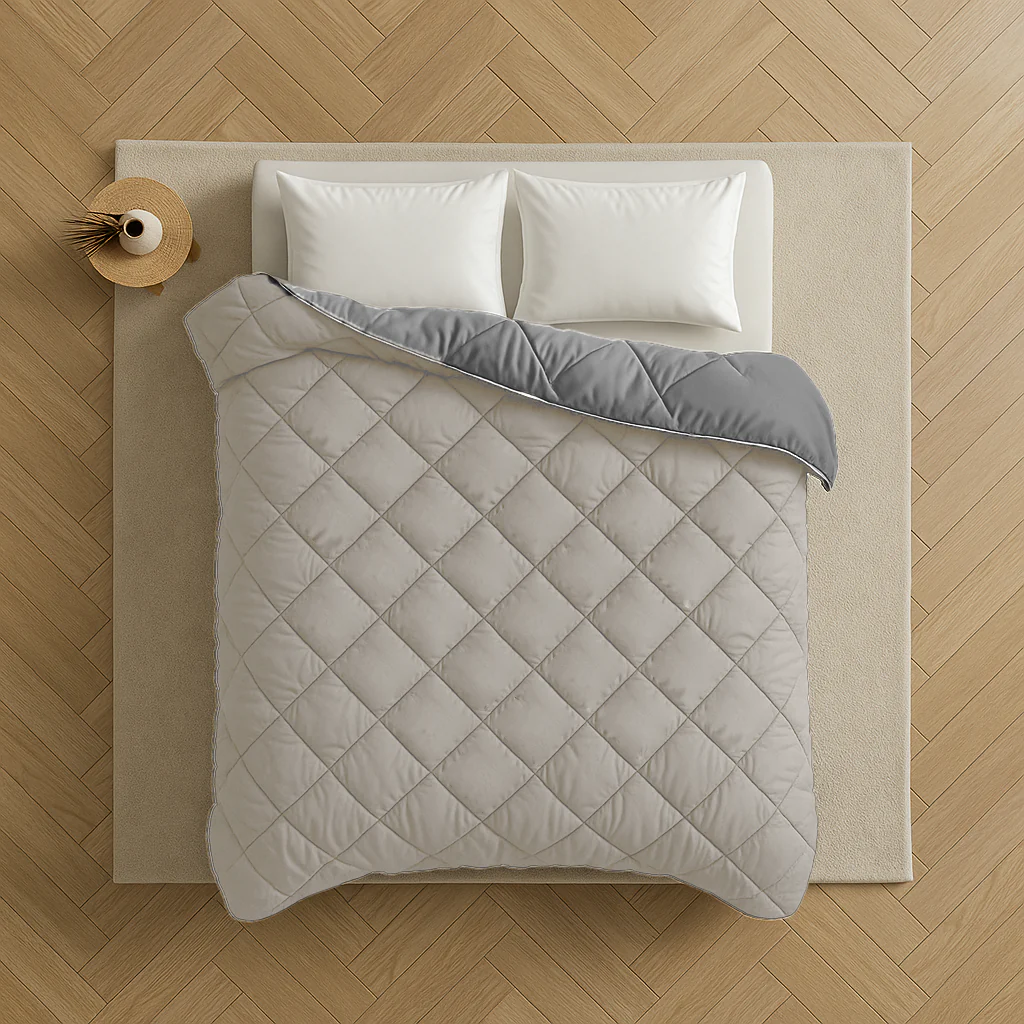 Y-NOT All Year Dekbed Grey / Offwhite - Image 5