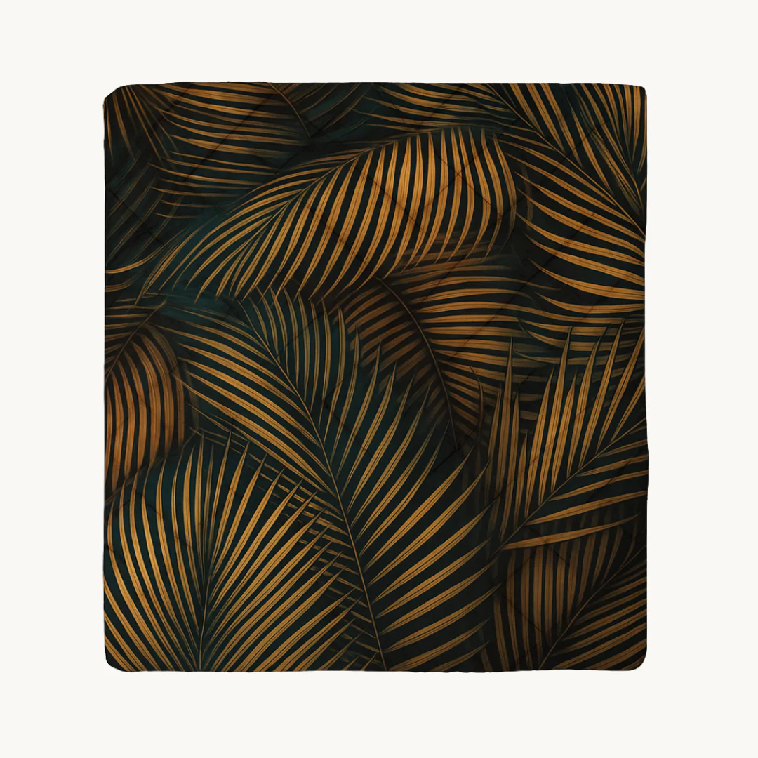 Y-NOT Design Dekbed Leaves Green Gold - Image 4