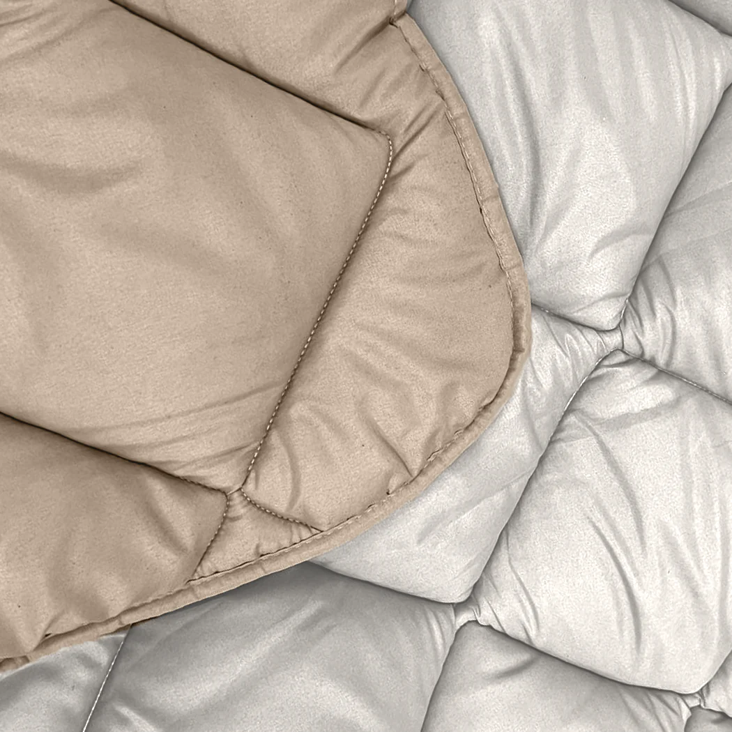 Y-NOT All Year Dekbed Offwhite / Taupe - Image 12