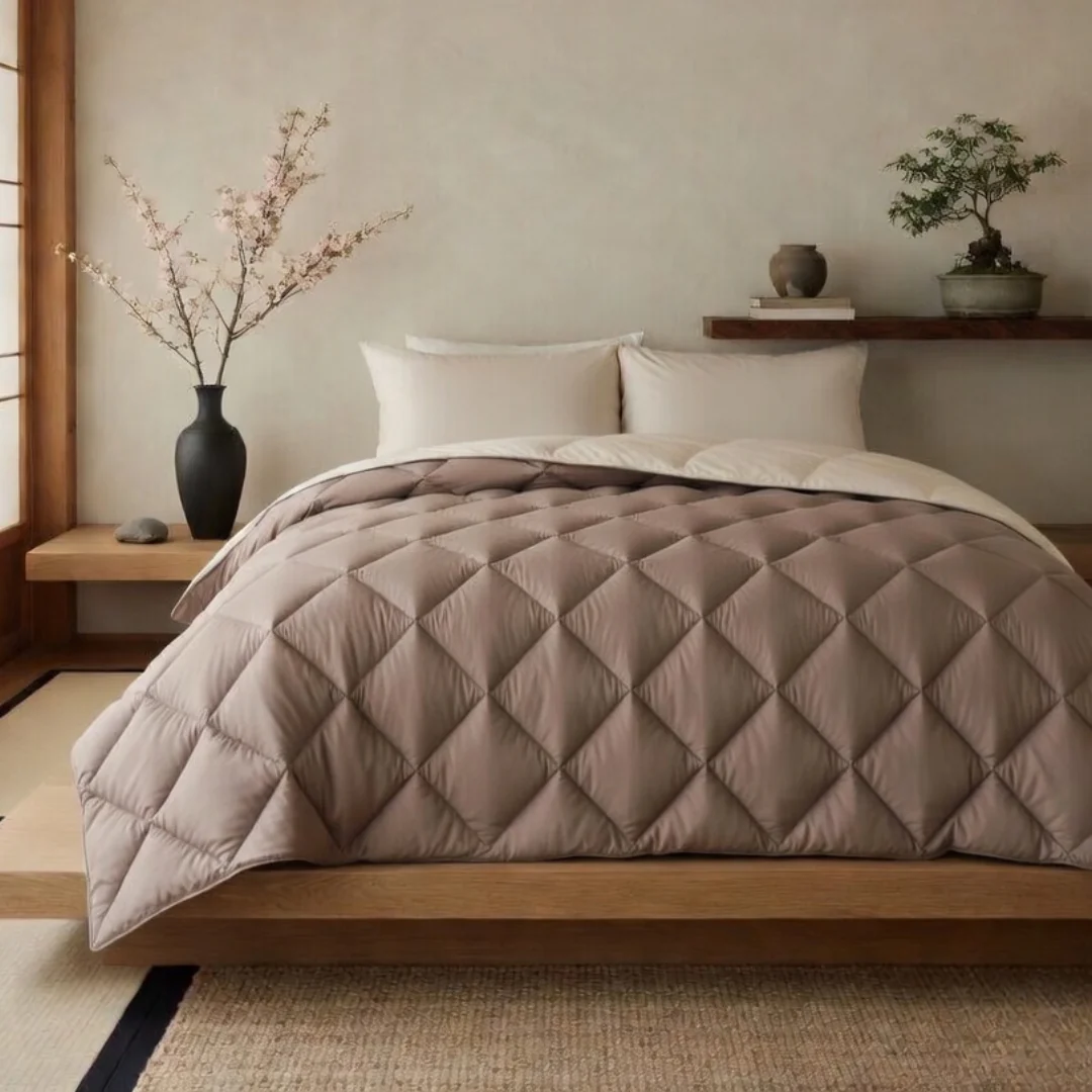 Y-NOT All Year Dekbed Offwhite / Taupe - Image 3