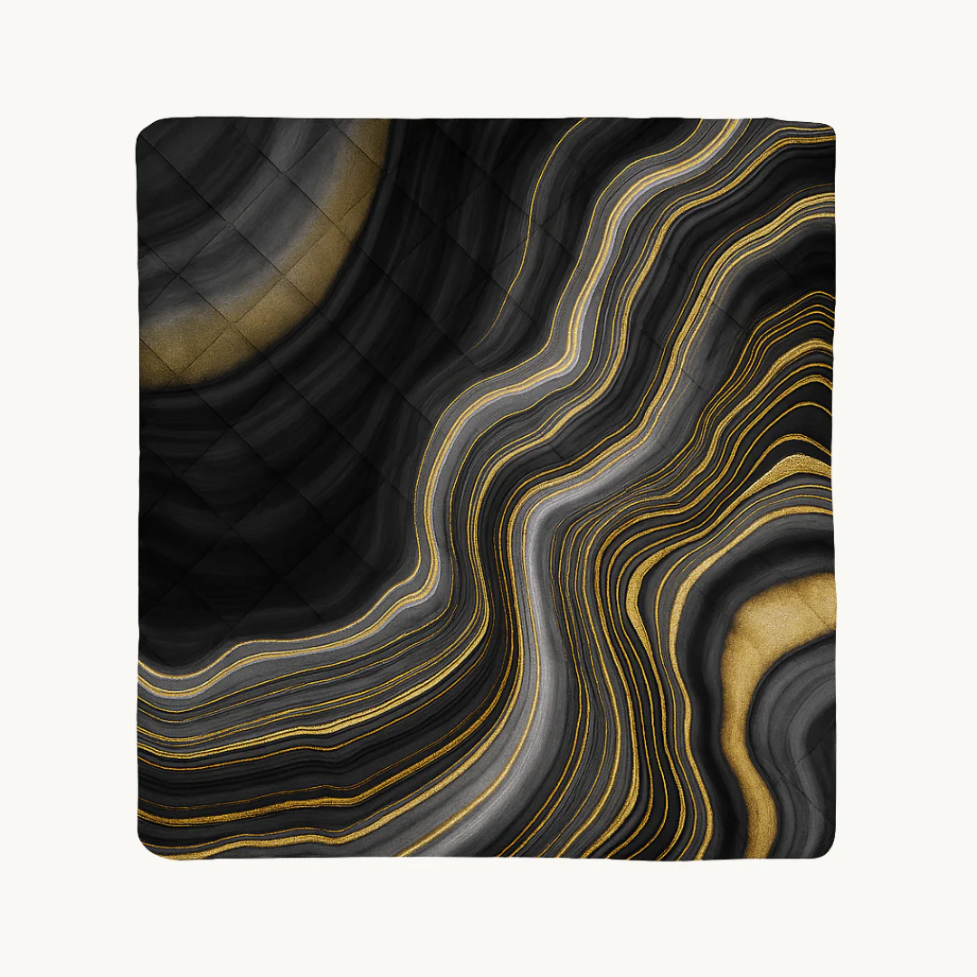 Y-NOT Design Dekbed Marmer Gold Black - Image 4