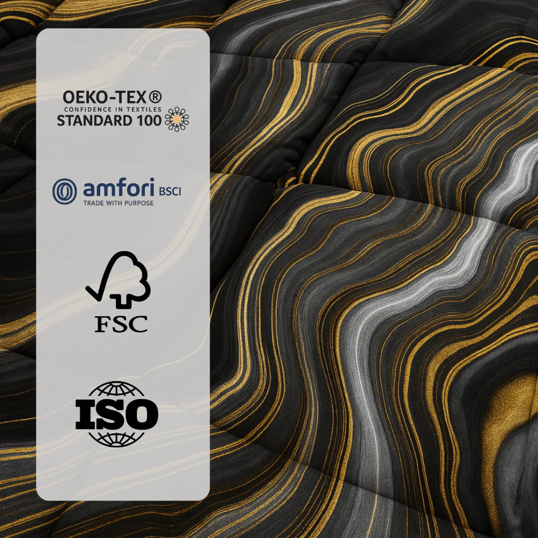 Y-NOT Design Dekbed Marmer Gold Black - Image 8