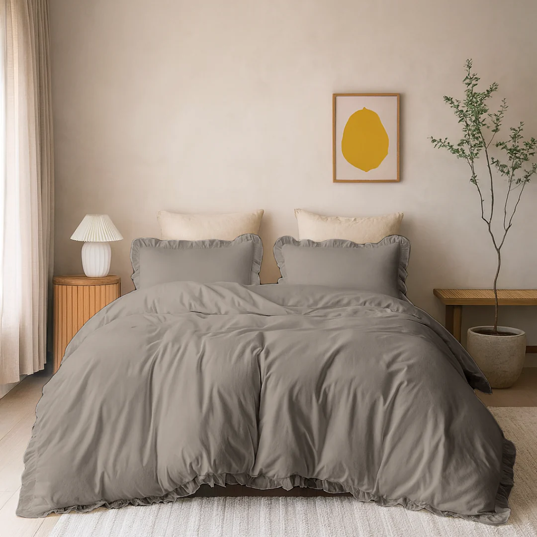 Y-NOT Ruffles Dekbed Taupe - Image 11