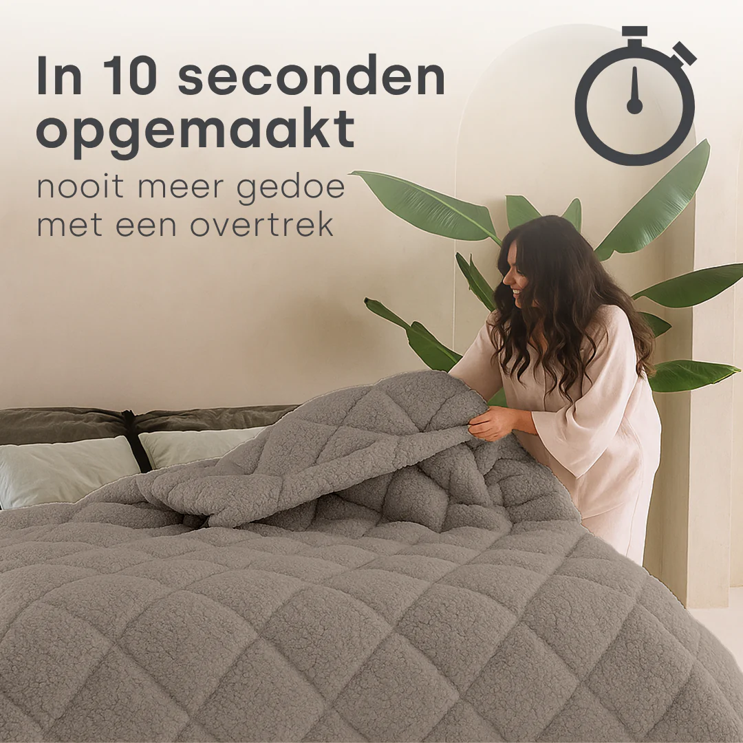 Y-NOT Zomerdekbed Teddy Taupe - Image 3