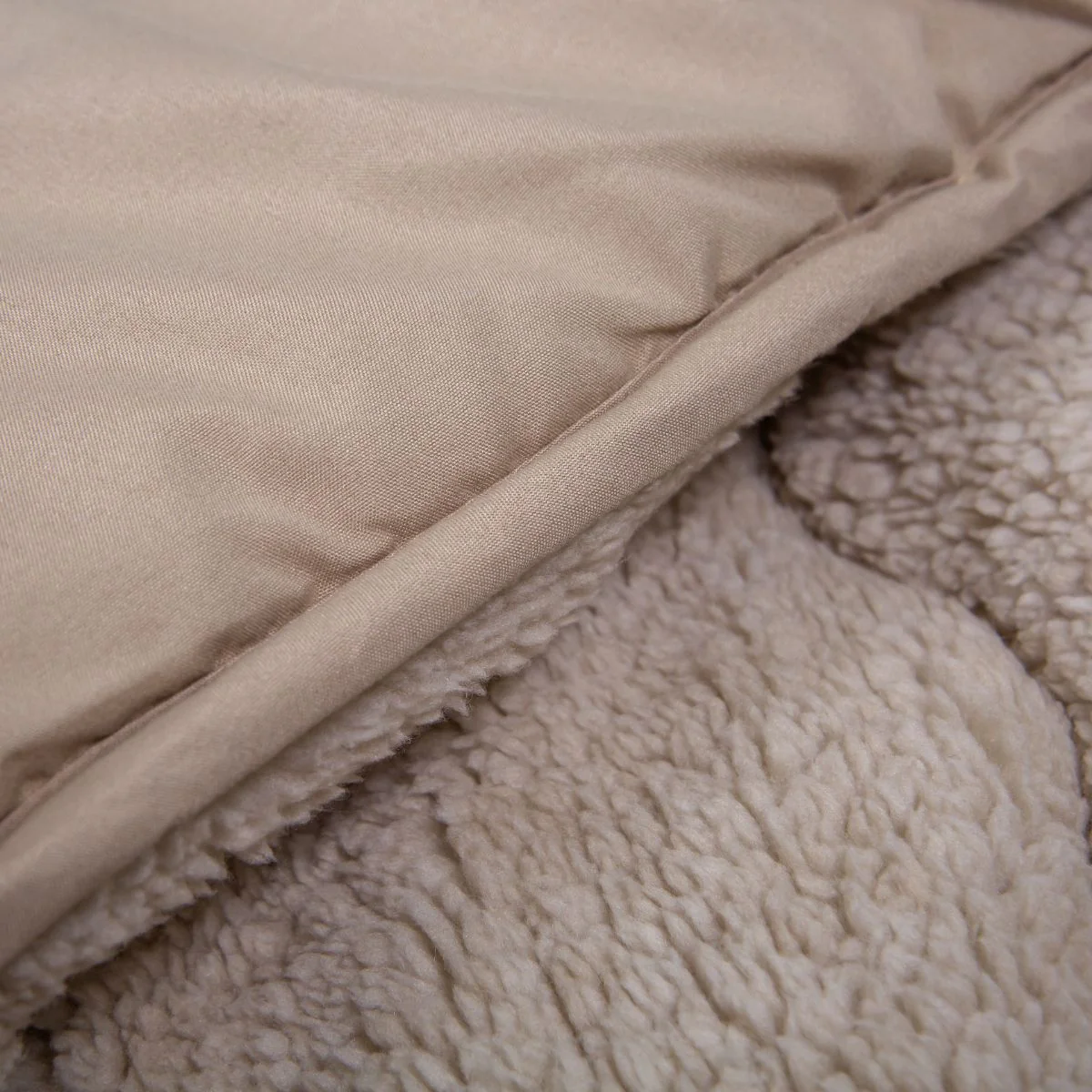 Y-NOT Teddy Dekbed Iced Coffee Taupe - Image 8