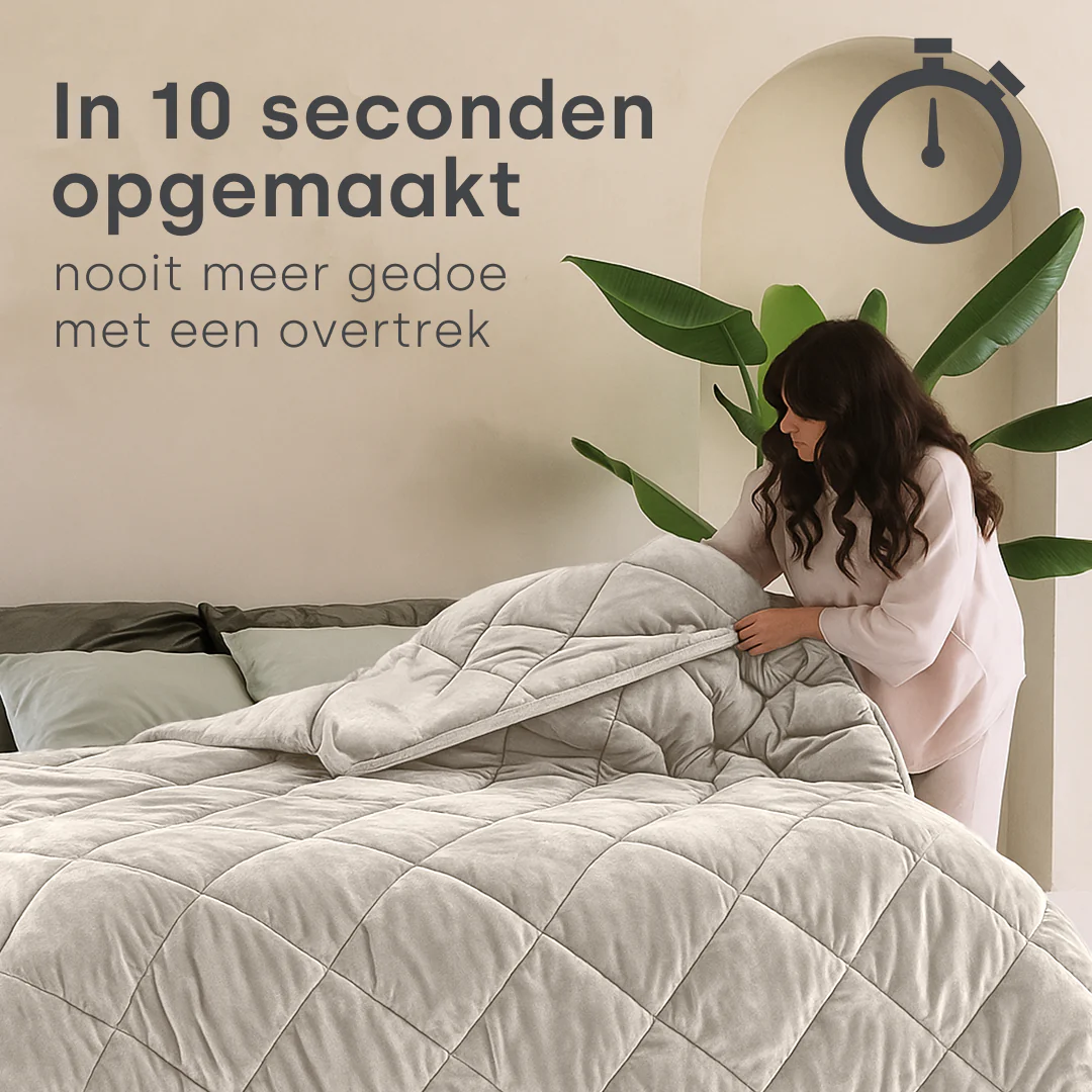 Y-NOT Zomerdekbed Velvet Pearl White - Image 3