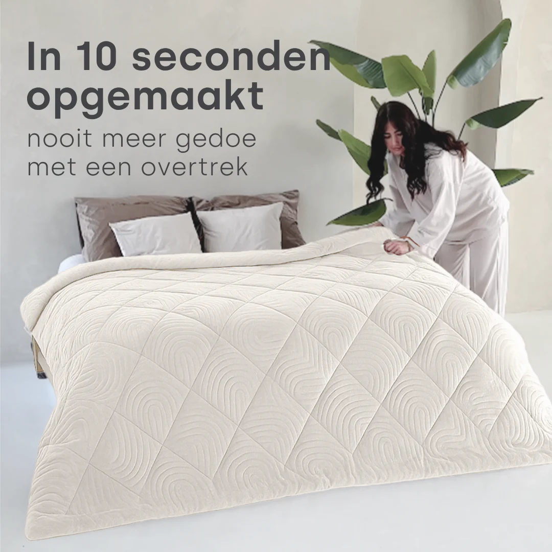 Y-NOT Zomerdekbed Velvet Japandi Pearl White - Image 3