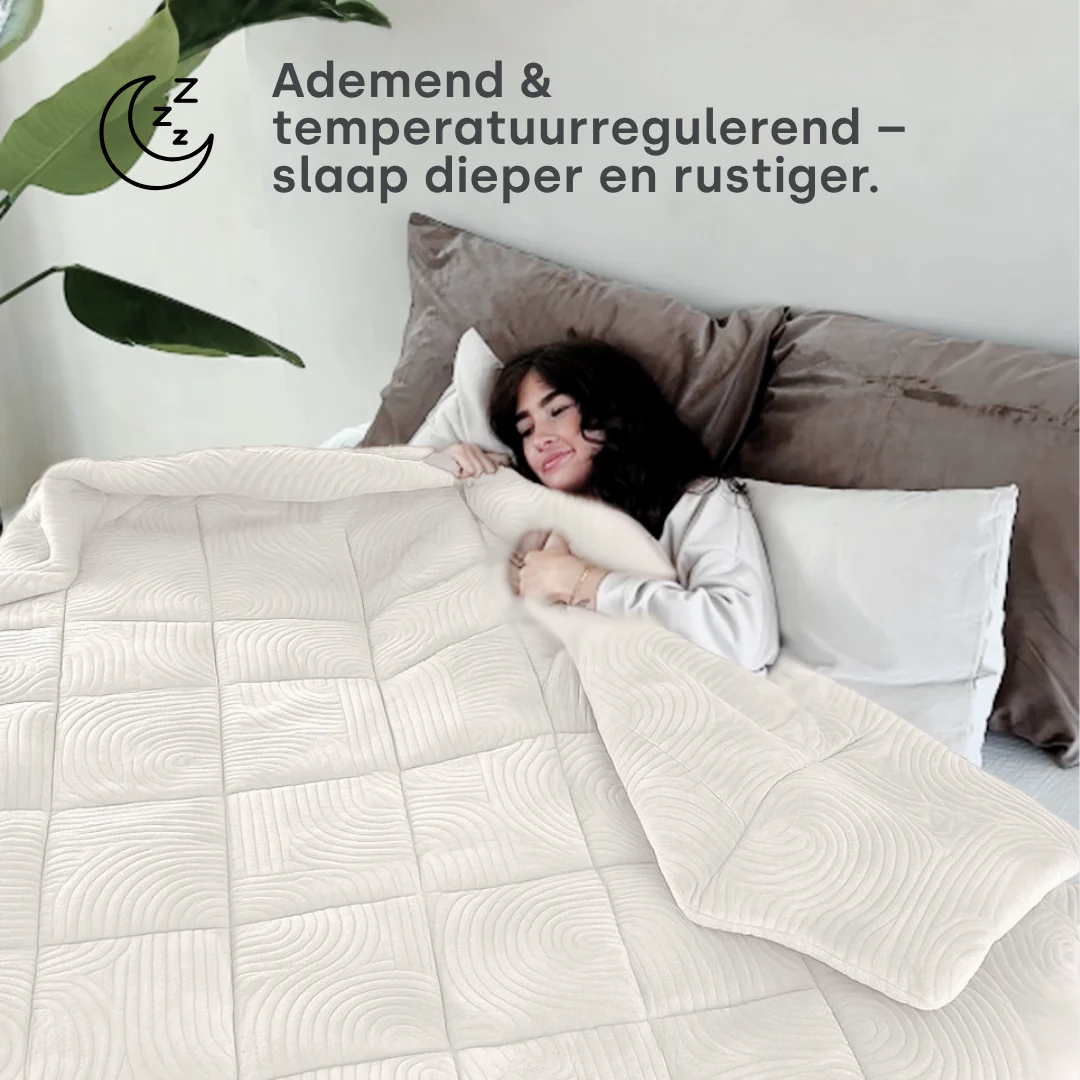 Y-NOT Zomerdekbed Velvet Japandi Pearl White - Image 8