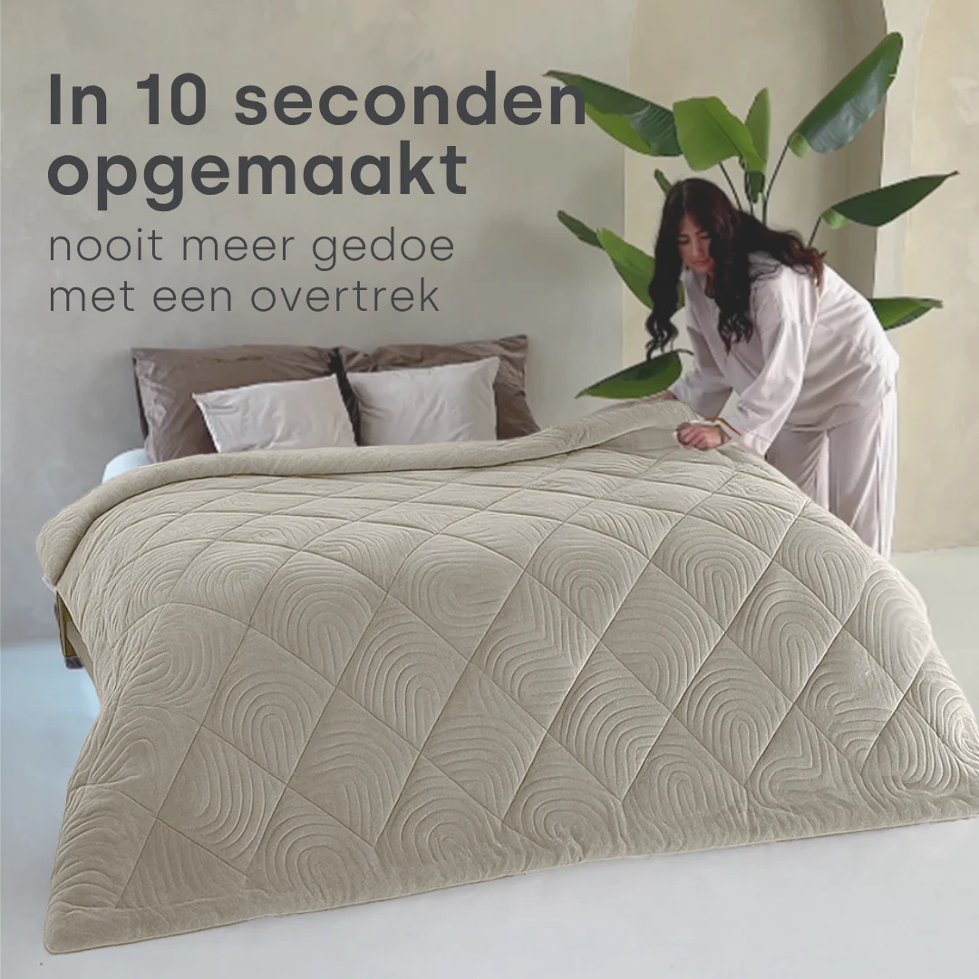Y-NOT Zomerdekbed Velvet Japandi Zand - Image 3