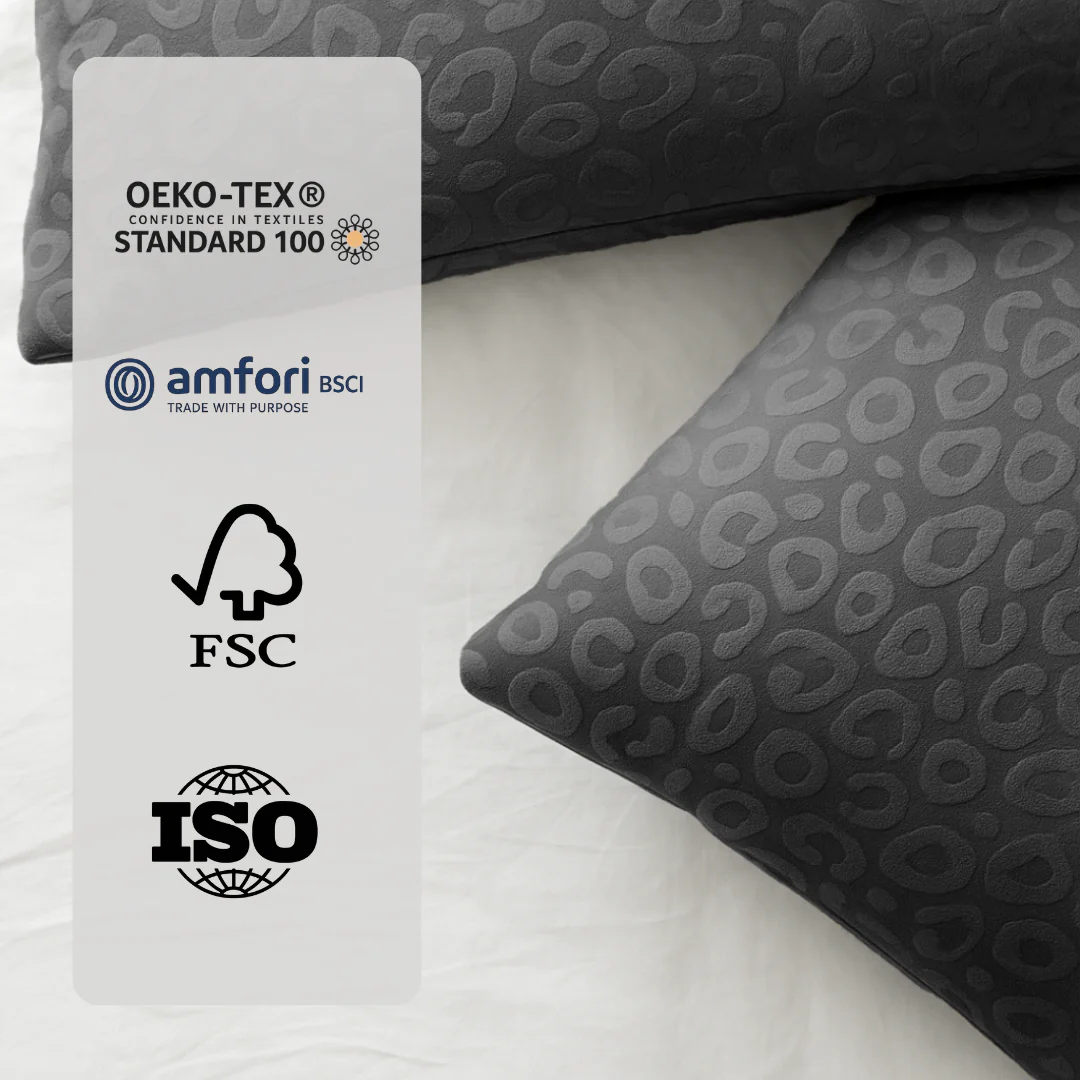 Y-NOT Zomerdekbed Velvet Panther Skin Dark Grey - Image 10
