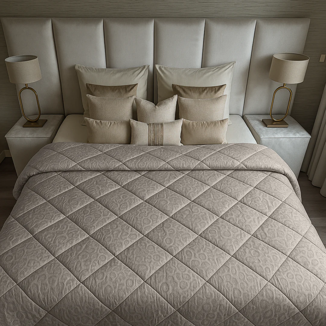 Y-NOT Zomerdekbed Velvet Panther Skin Taupe - Image 9