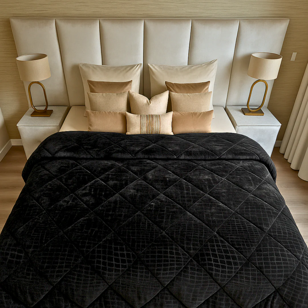 Y-NOT Velvet Snake Dekbed Zwart - Image 4