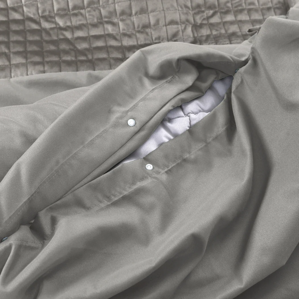 Dekbedovertrek set Velvet Border Grey Sand - Image 5