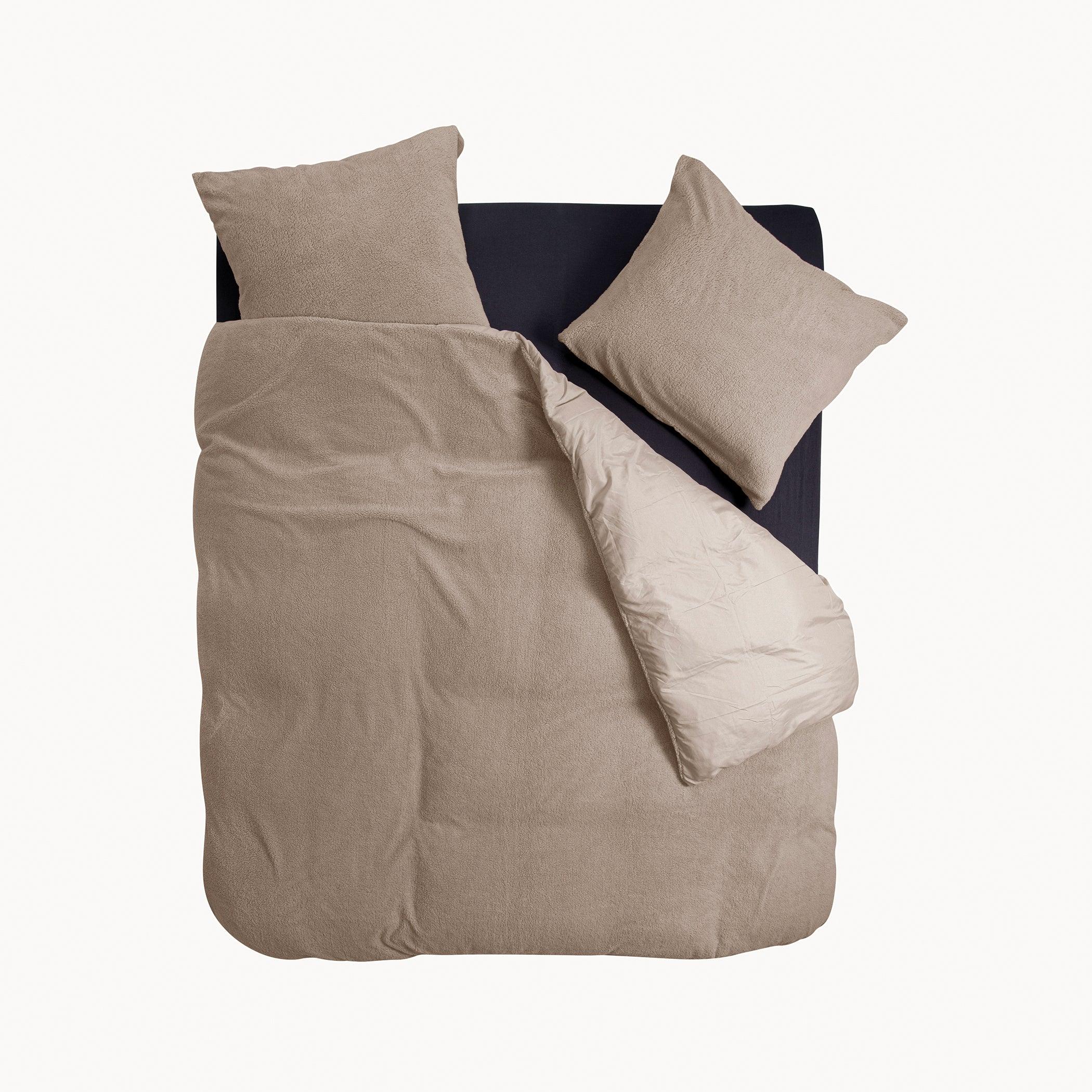 Dekbedovertrek set Teddy Iced Coffee Taupe - Image 3