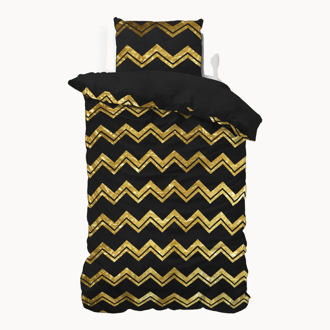 Dekbedovertrek Wave Luxe Gold Black - Image 7