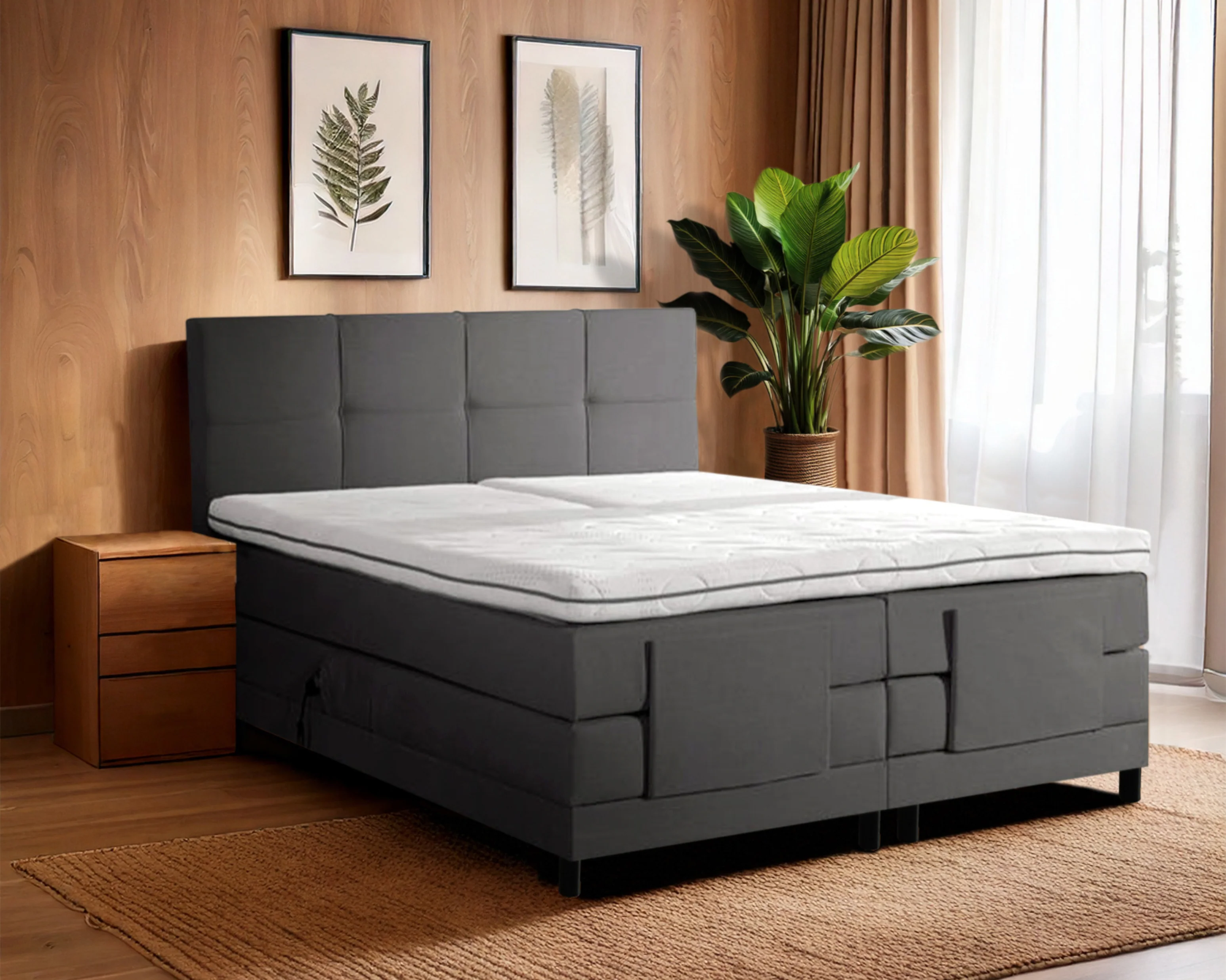 Y-NOT - Elektrische Boxspring - Aurea - Complete set - Nº19 Caviar Dark Gray - Image 4