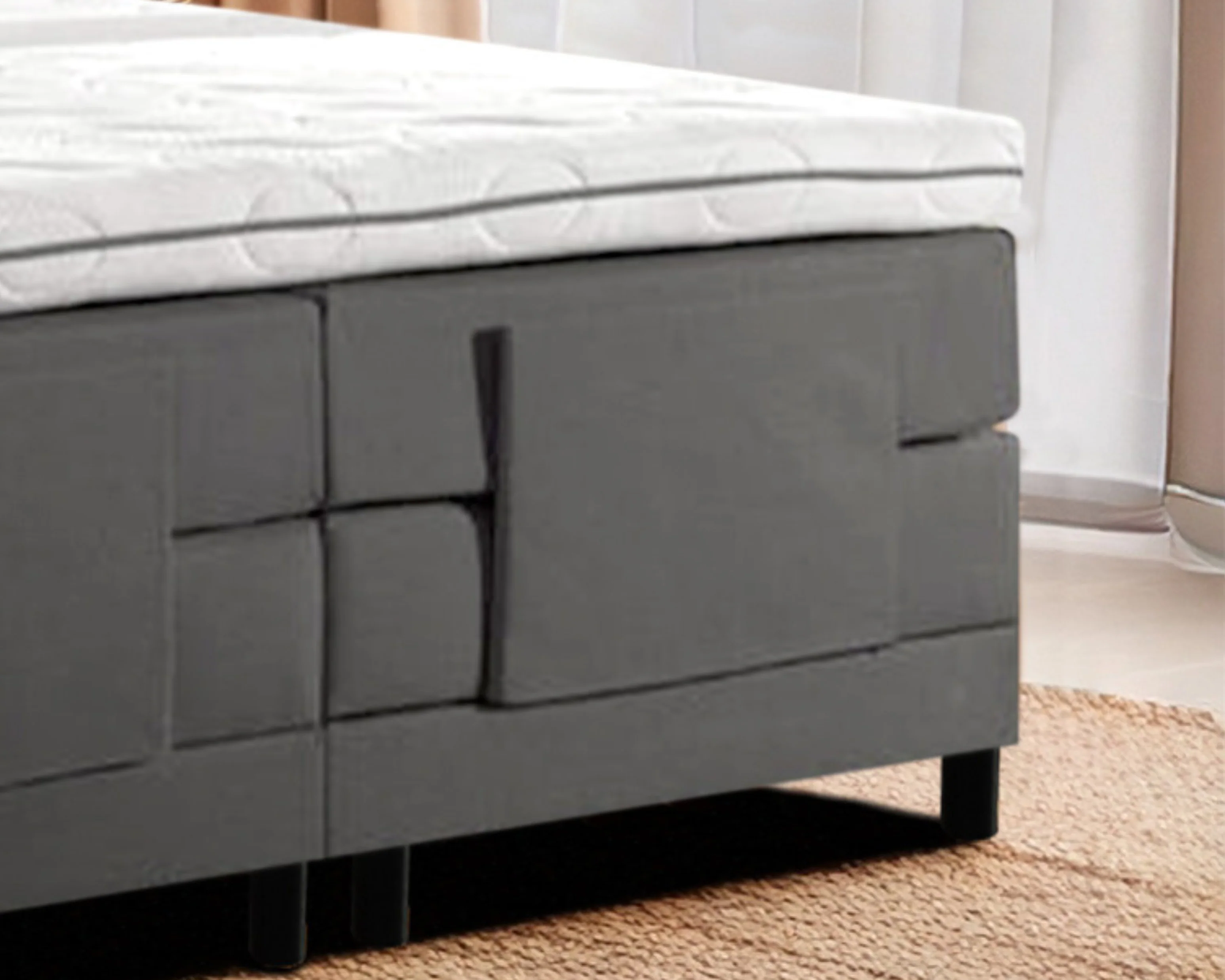 Y-NOT - Elektrische Boxspring - Aurea - Complete set - Nº19 Caviar Dark Gray - Image 6
