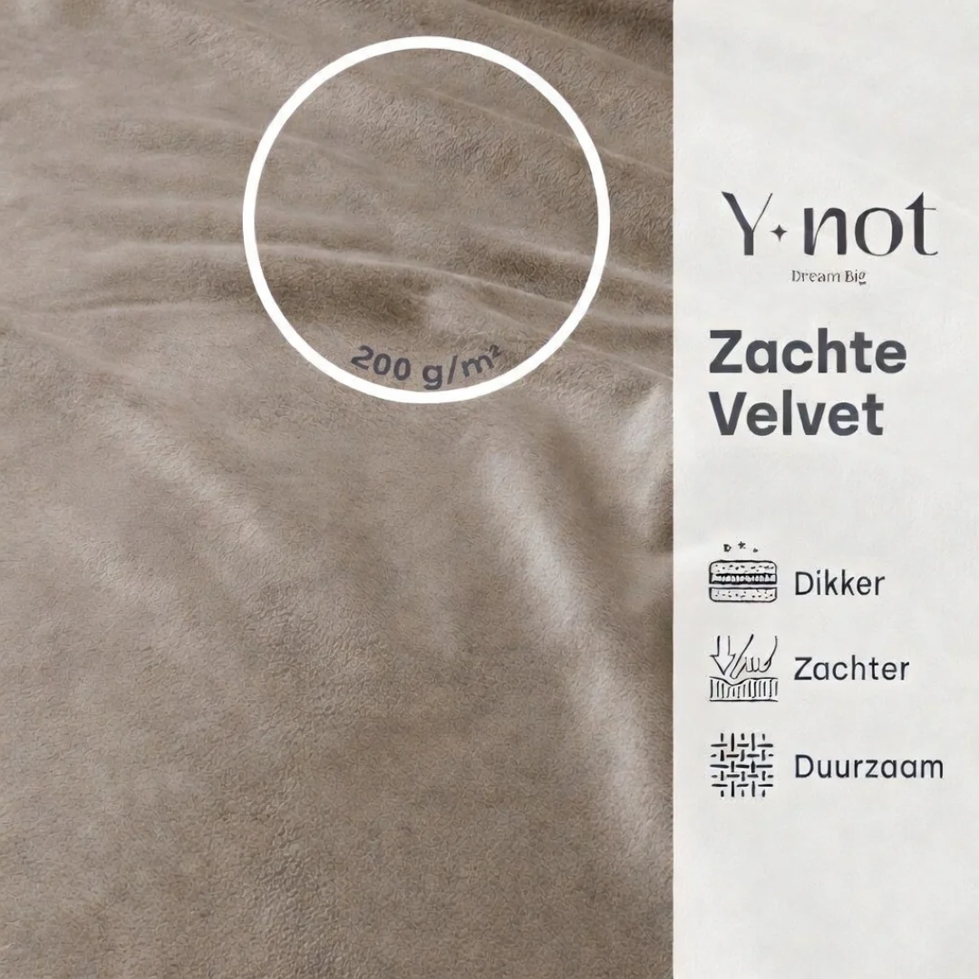 Matras Hoeslaken Velvet Taupe/Grey - Image 3