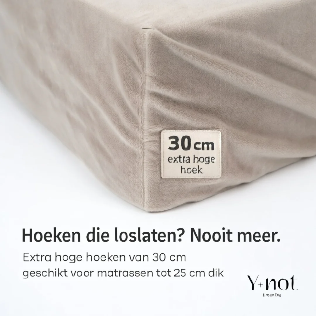 Matras Hoeslaken Velvet Taupe/Grey - Image 4