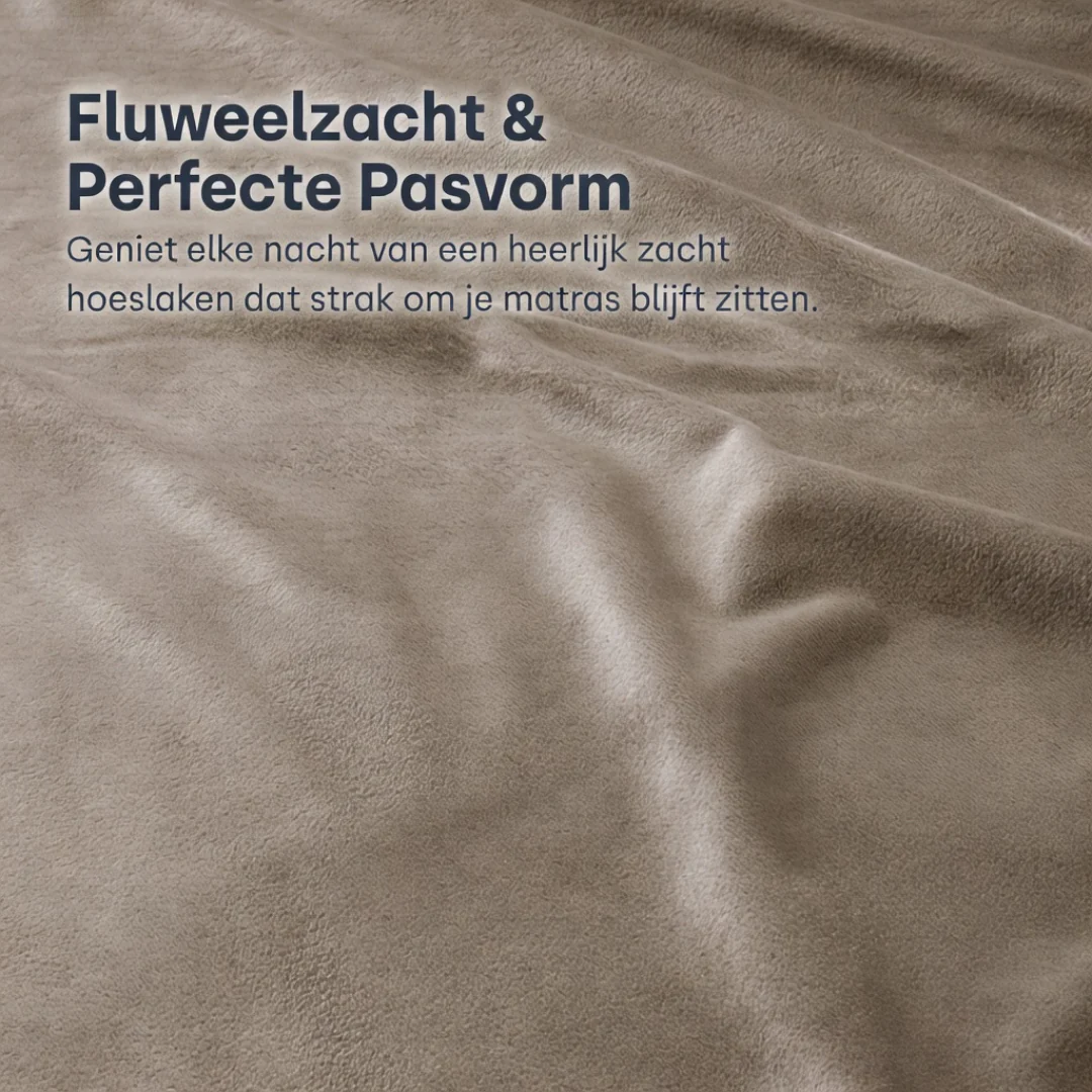 Matras Hoeslaken Velvet Taupe/Grey - Image 6
