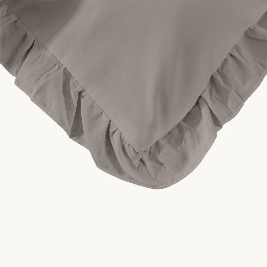 Y-NOT Kussenslopen Ruffles Taupe 60x70cm 2-Pack - Image 3