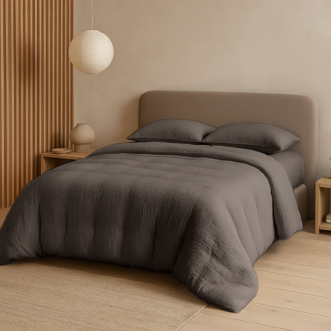 Y-NOT Kussenslopen Micro Mousseline Choclate Brown 60x70cm 2-Pack - Image 3