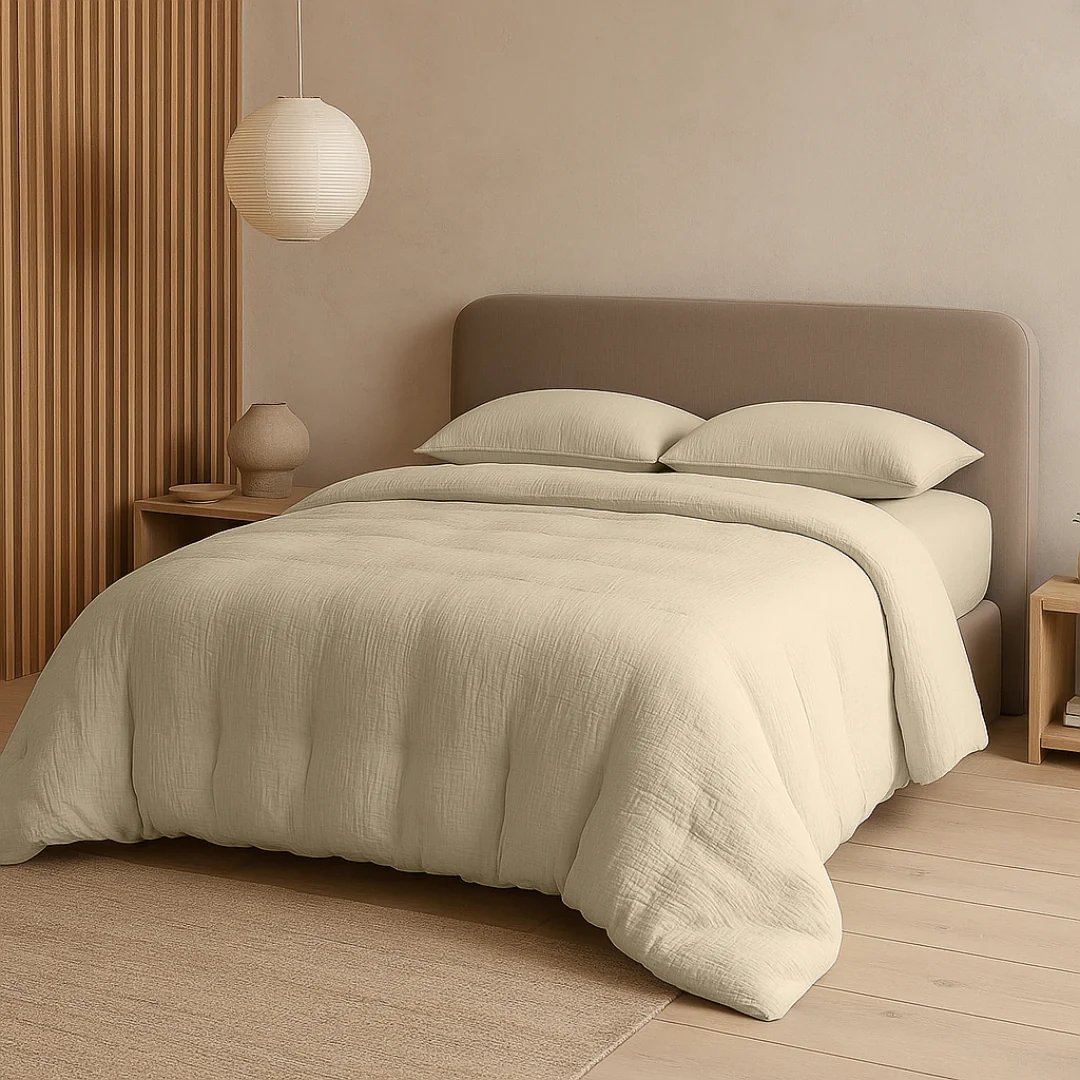 Y-NOT Kussenslopen Micro Mousseline Sand 60x70cm 2-Pack - Image 3