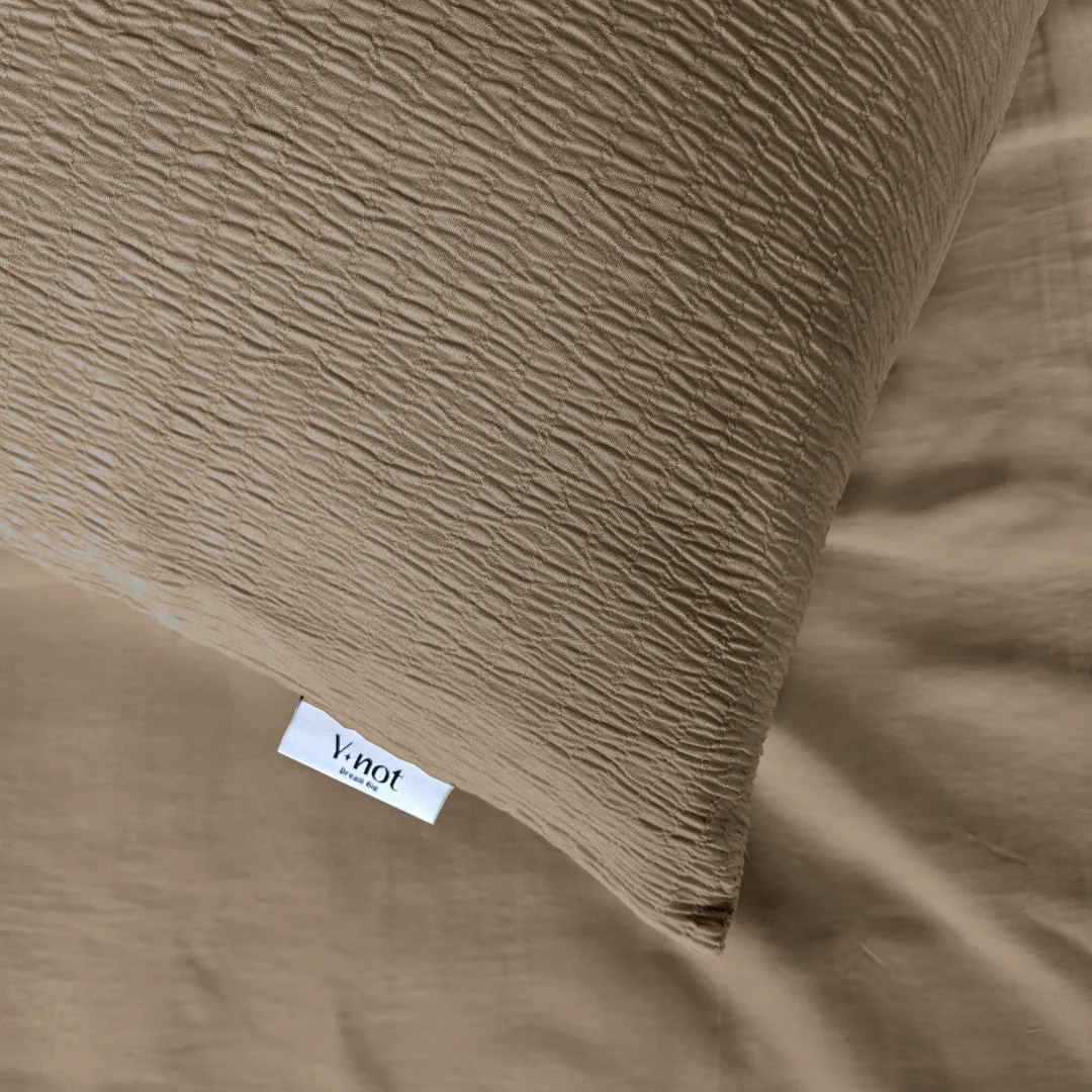 Y-NOT Kussenslopen Micro Mousseline Taupe 60x70cm 2-Pack - Image 4