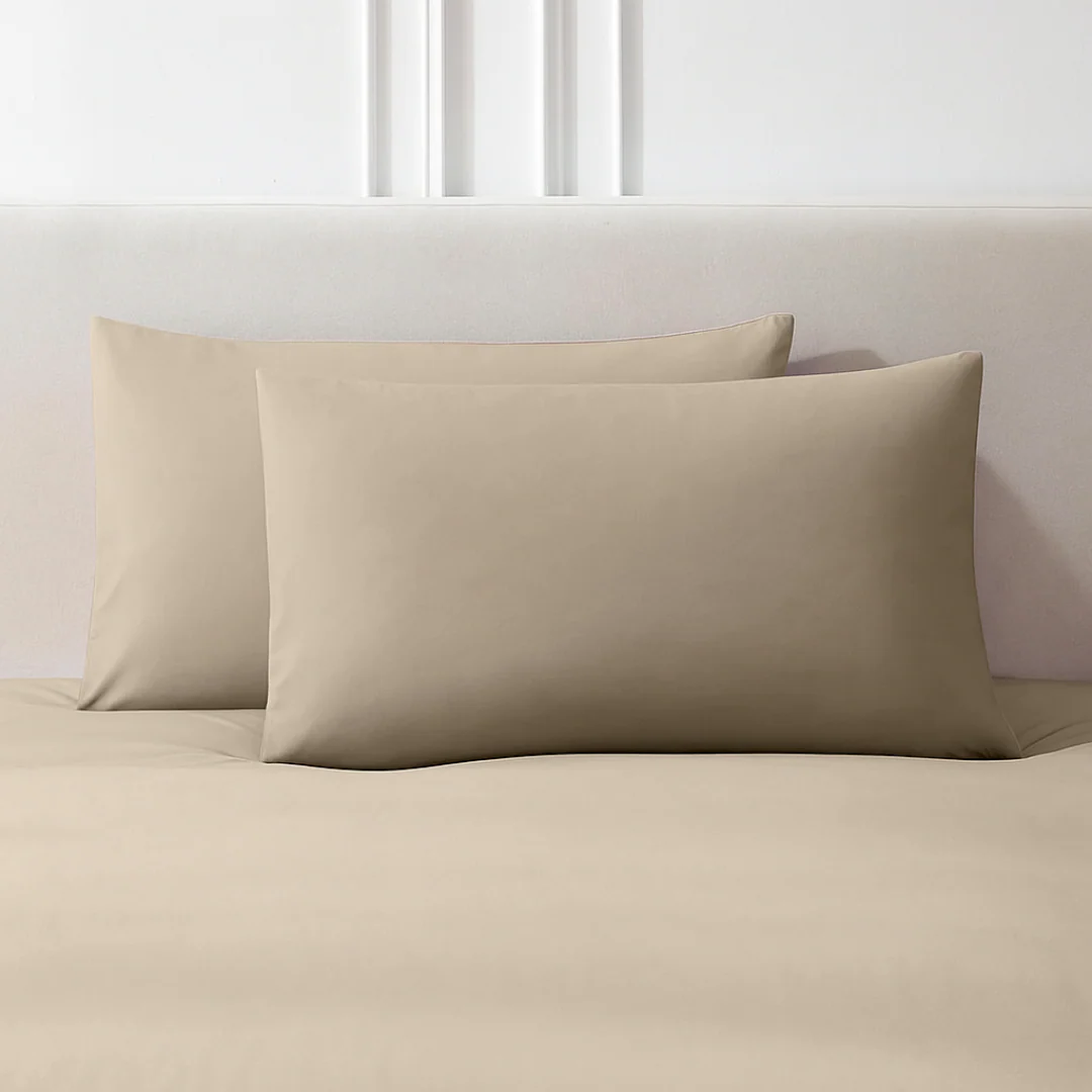 Y-NOT Kussenslopen Percal Katoen Taupe 60x70 cm 2-pack - Image 4
