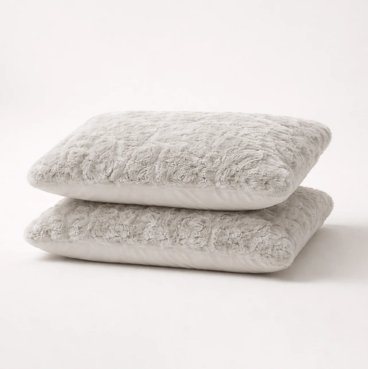 Y-NOT kussenslopen Pom Pom Fur Greige 60x70cm 2-Pack - Image 2
