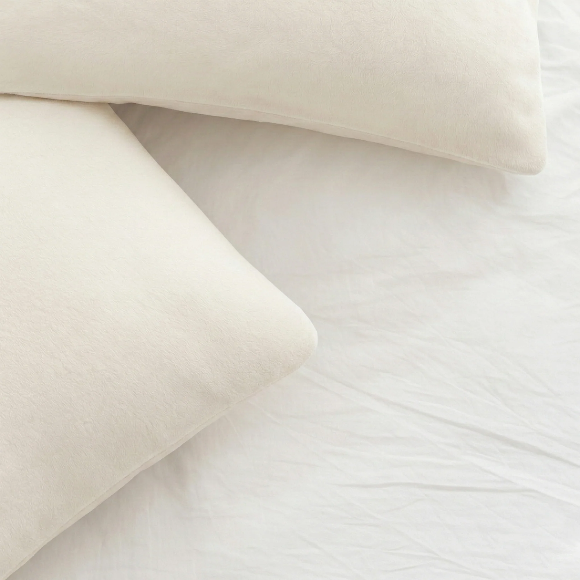 Y-NOT Kussenslopen Soft Fleece Flanel Pearl White 60x70 cm 2-pack - Image 2