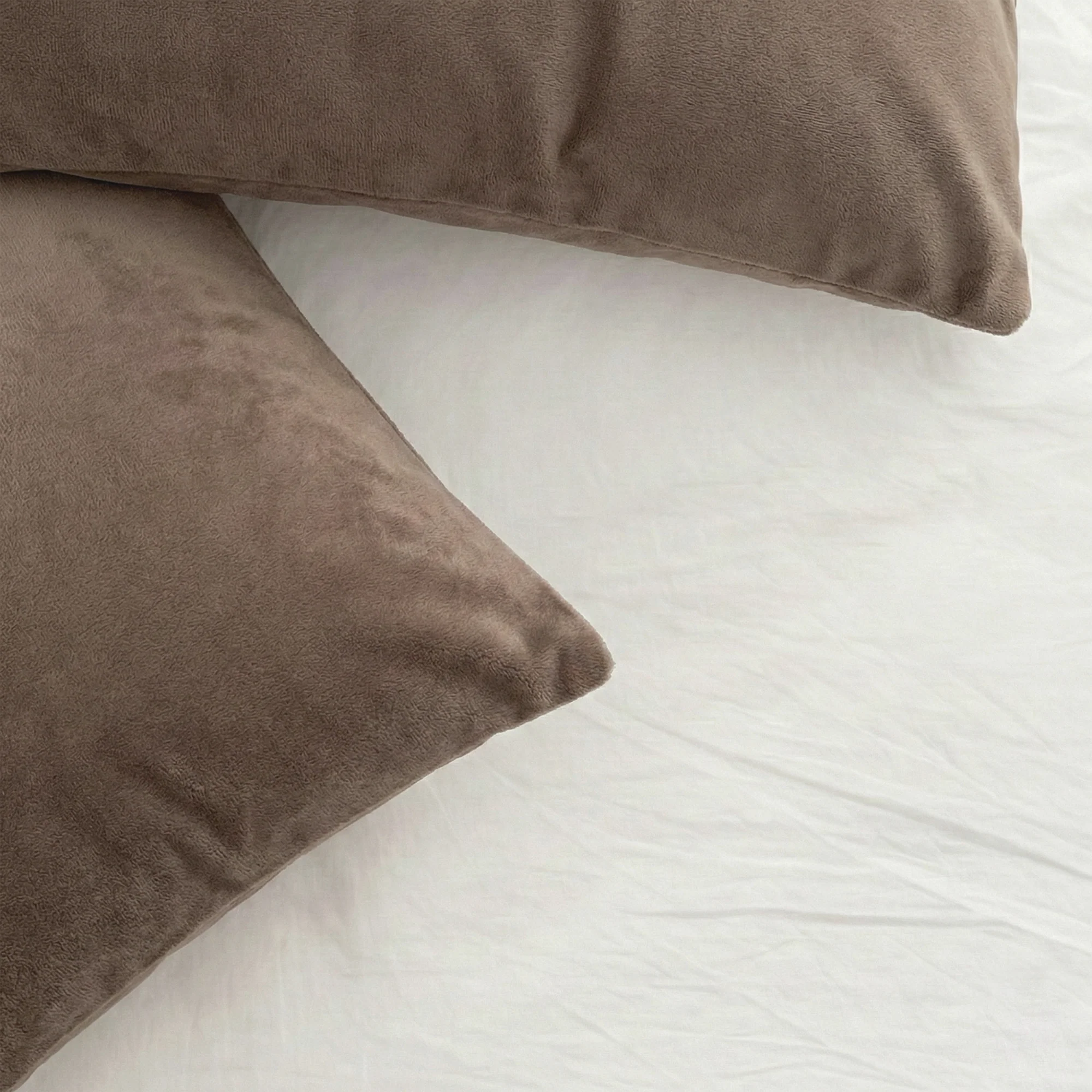 Y-NOT Kussenslopen Soft Fleece Flanel Taupe 60x70 cm 2-pack - Image 2