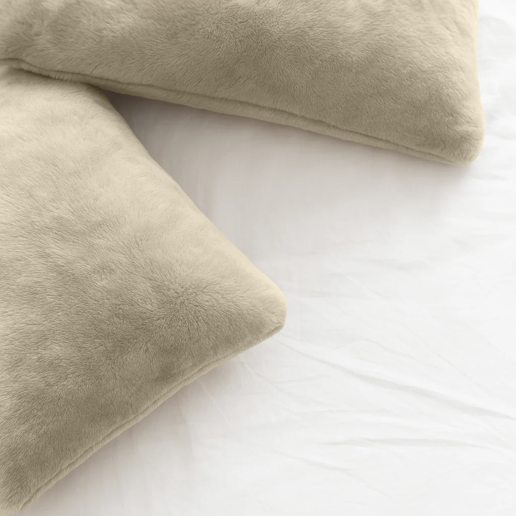 Y-NOT Kussenslopen Teddy Fluffy Nude 60x70cm 2-Pack - Image 3