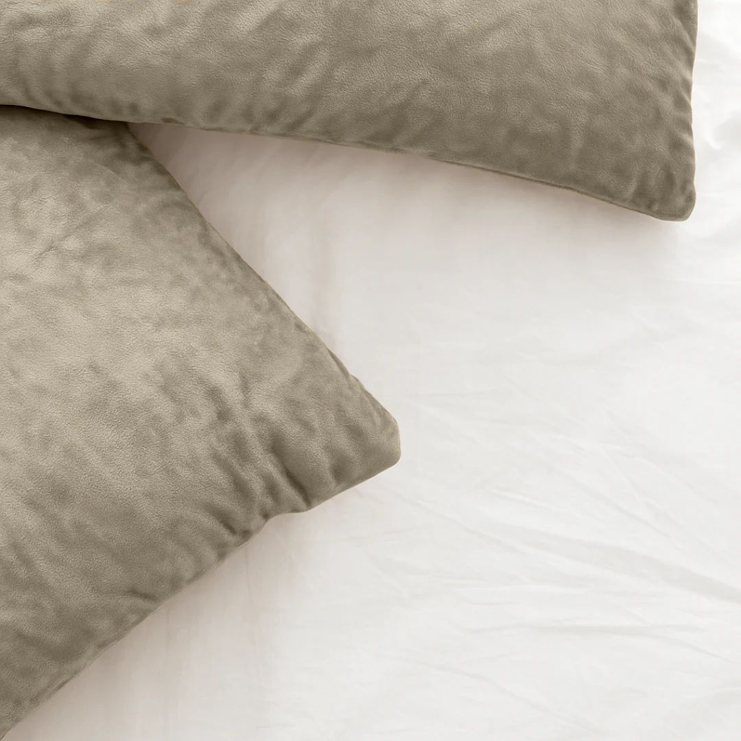 Y-NOT Kussenslopen Velvet Chenille Taupe 60x70 cm 2-pack - Image 2