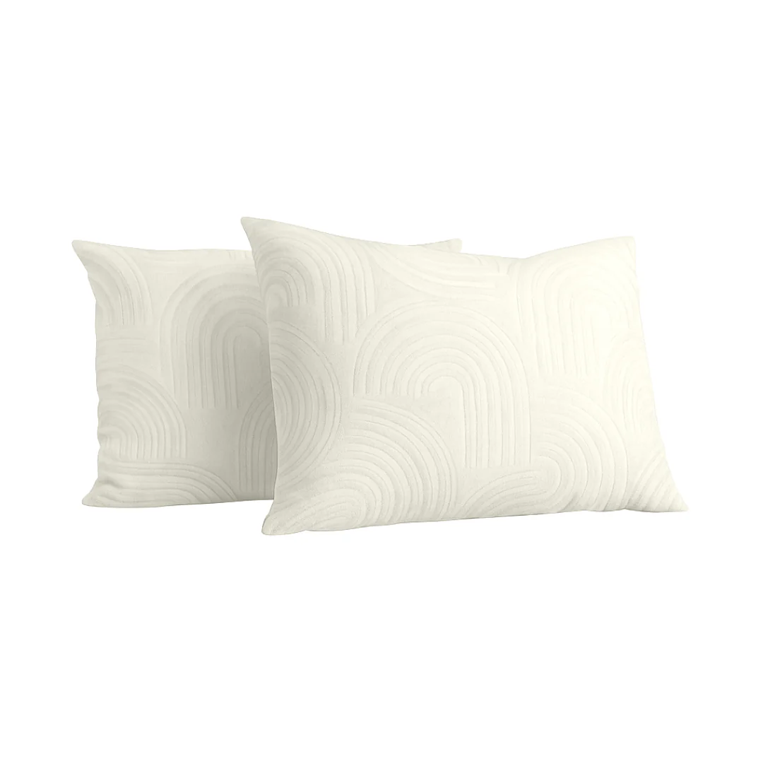 Y-NOT Kussenslopen Velvet Japandi Pearl White 60x70 cm 2-pack