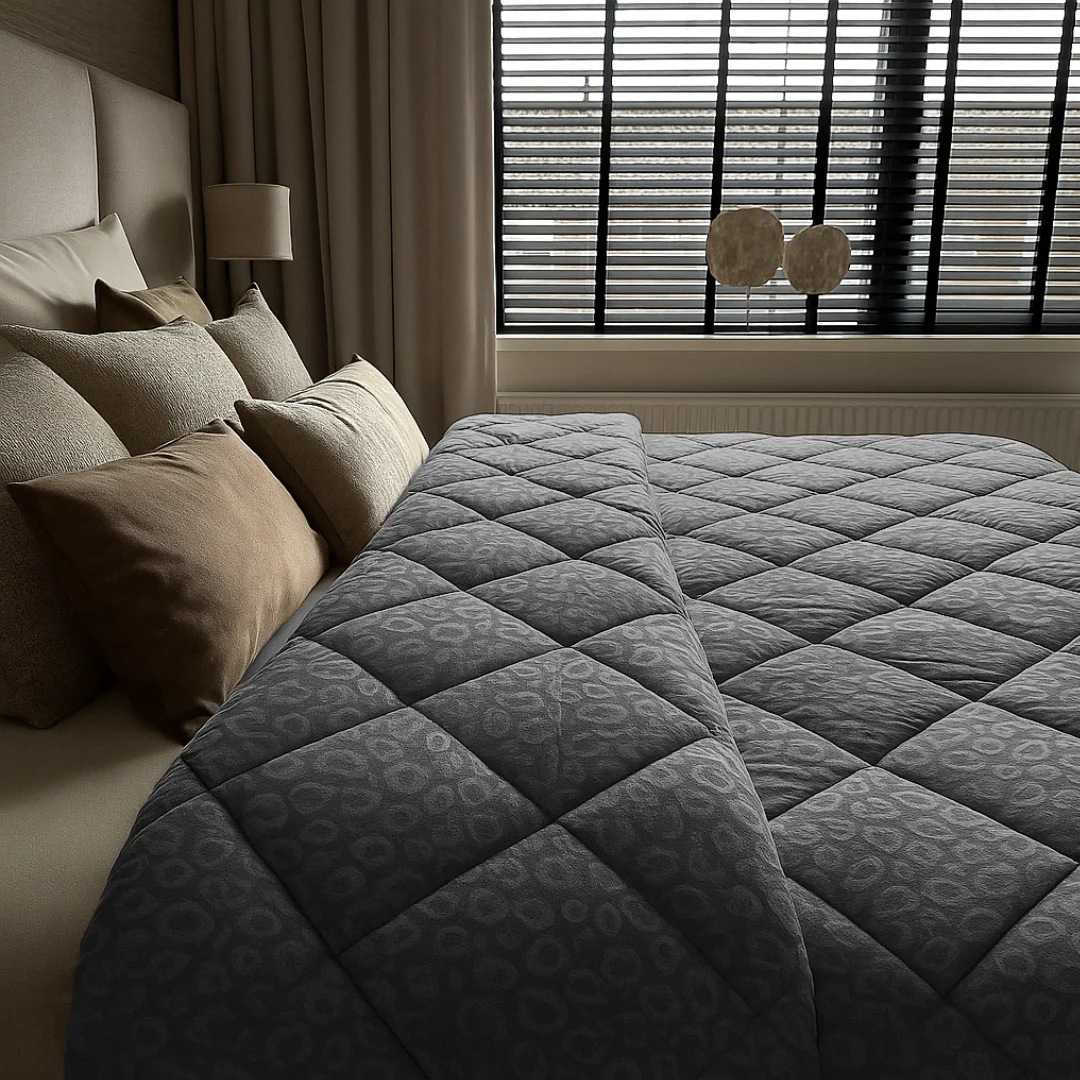Y-NOT Kussenslopen Velvet Panther Skin Dark Grey 60x70 cm 2-pack - Image 4