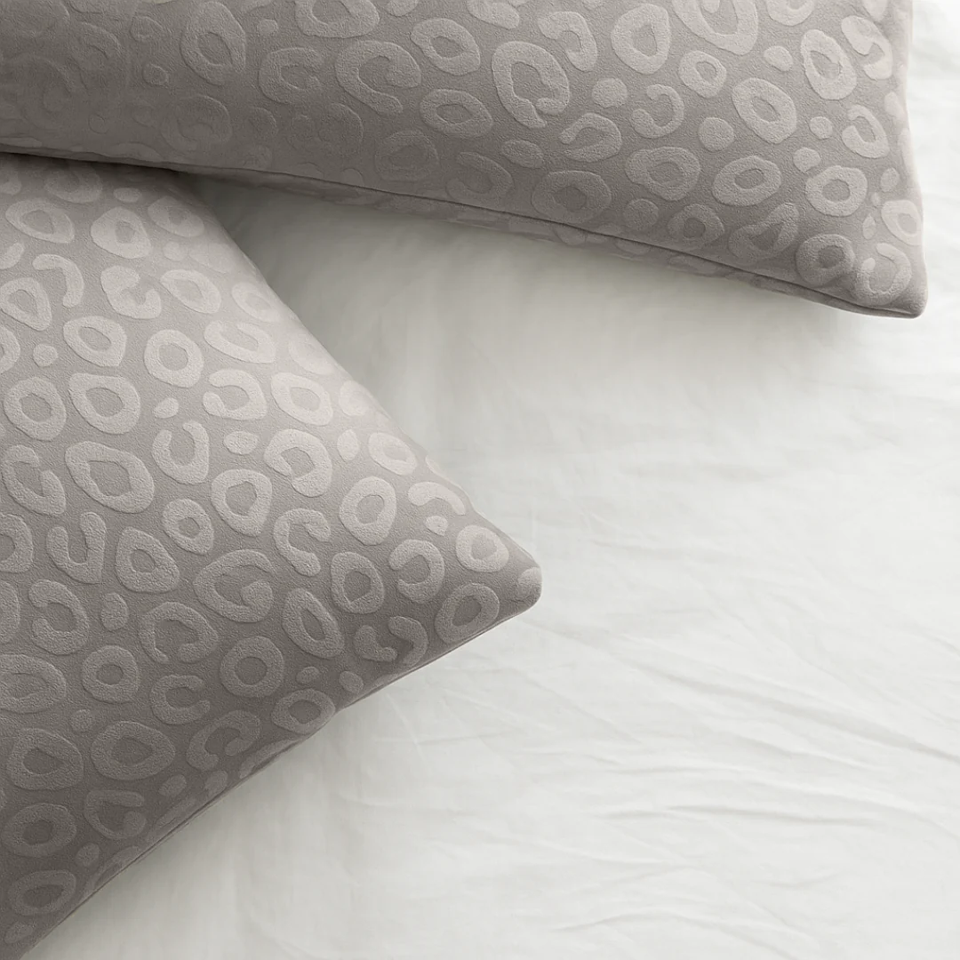 Y-NOT Kussenslopen Velvet Panther Skin Taupe 60x70 cm 2-pack - Image 2