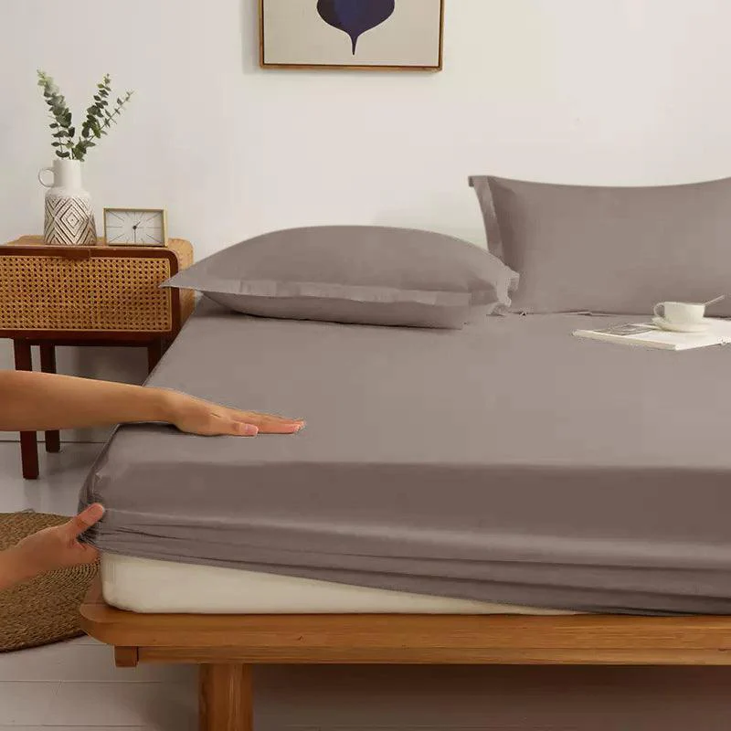 Matras Hoeslaken Premium Katoen Satijn Taupe - Image 10