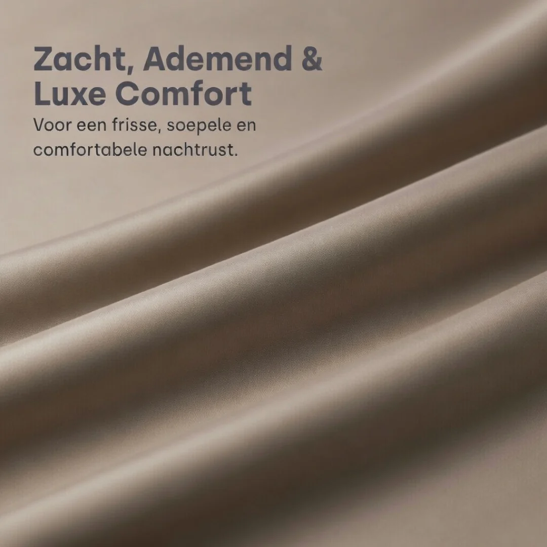 Matras Hoeslaken Premium Katoen Satijn Taupe - Image 7