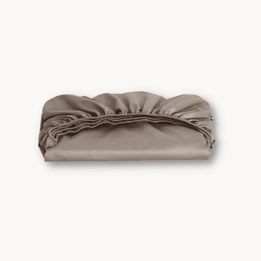 Matras Hoeslaken Premium Katoen Satijn Taupe - Image 9