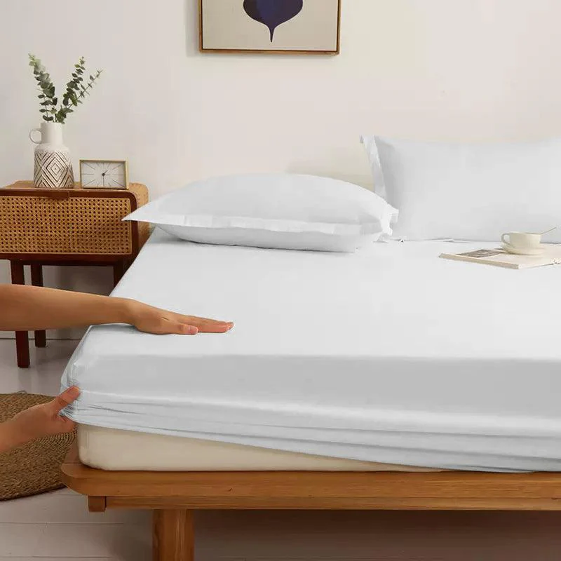 Matras Hoeslaken Premium Katoen Satijn Wit - Image 10