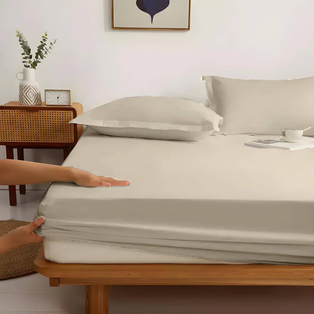 Matras Hoeslaken Premium Katoen Satijn Zand - Image 10