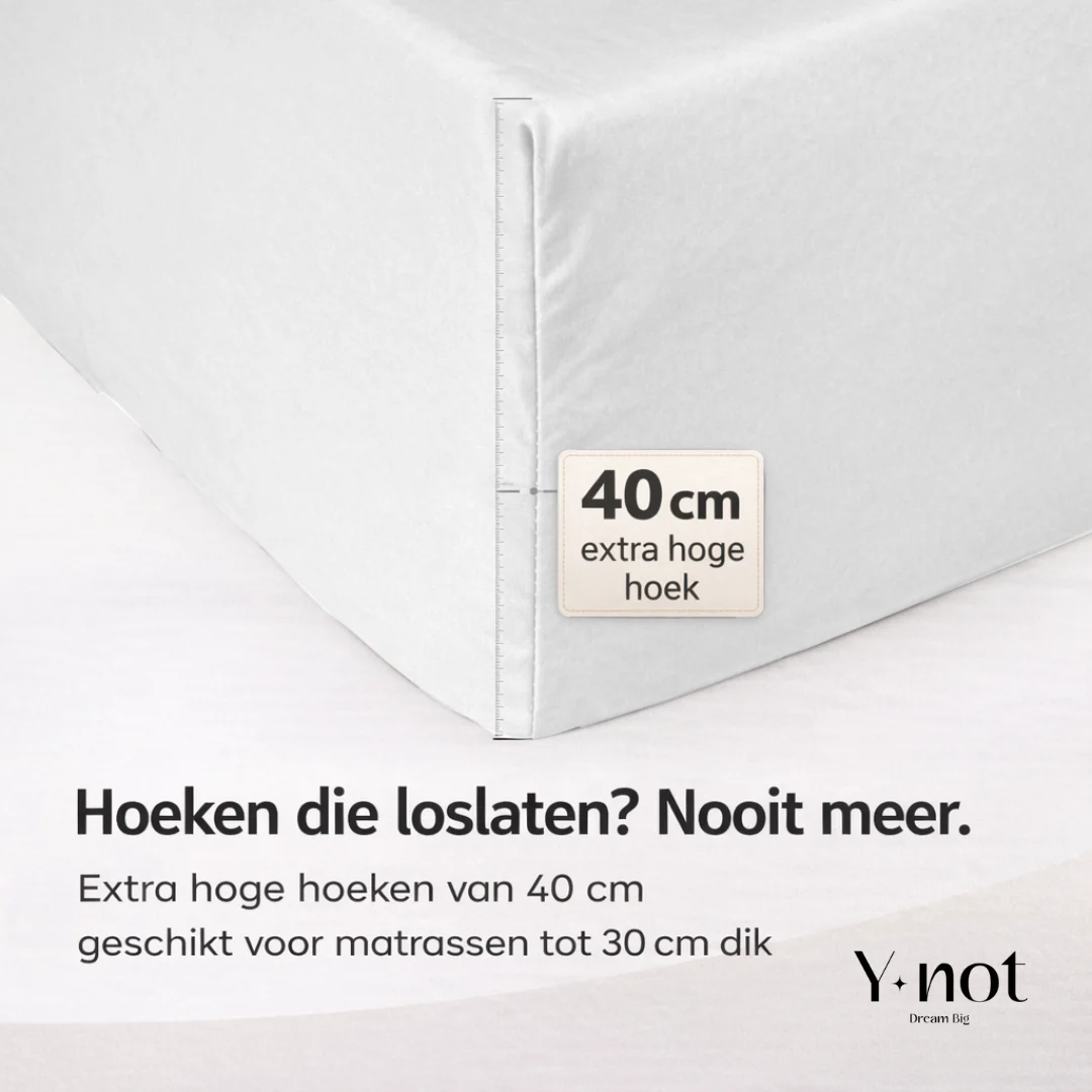Matras Hoeslaken Premium Dubbel Jersey Katoen Wit - Image 3