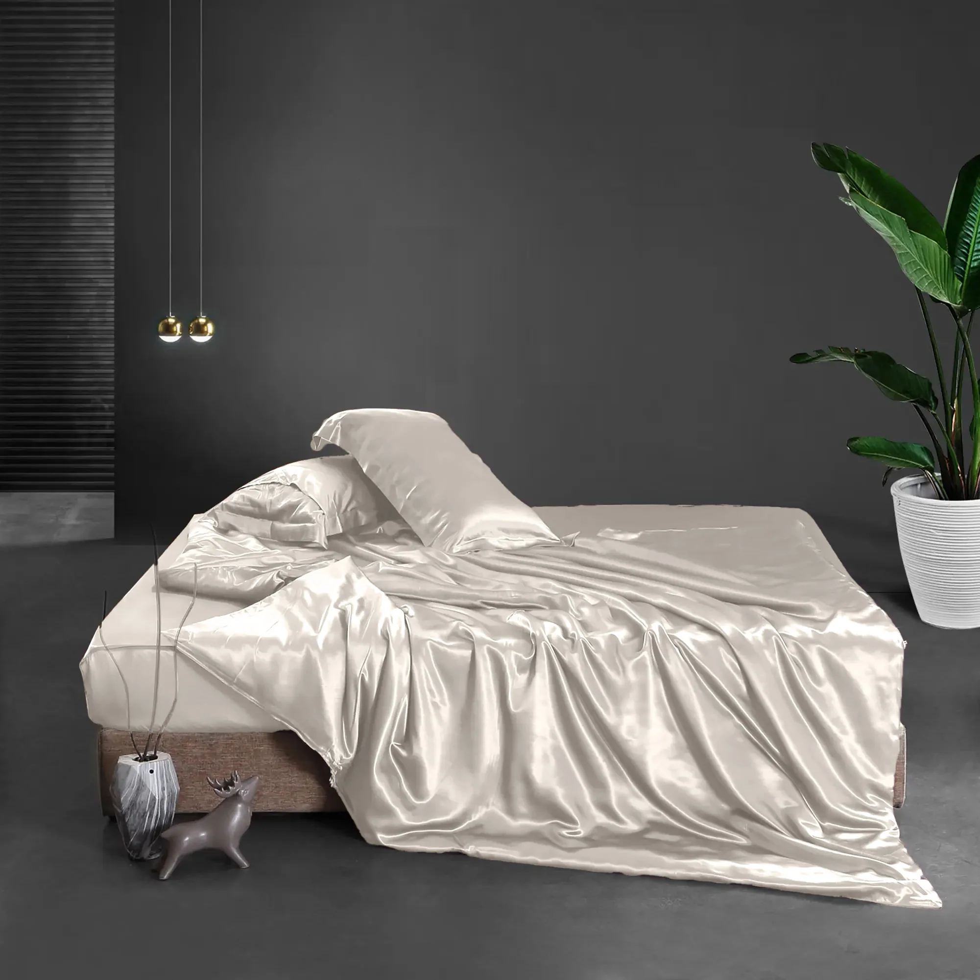 Matras Hoeslaken Satijn Chique Creme - Image 3