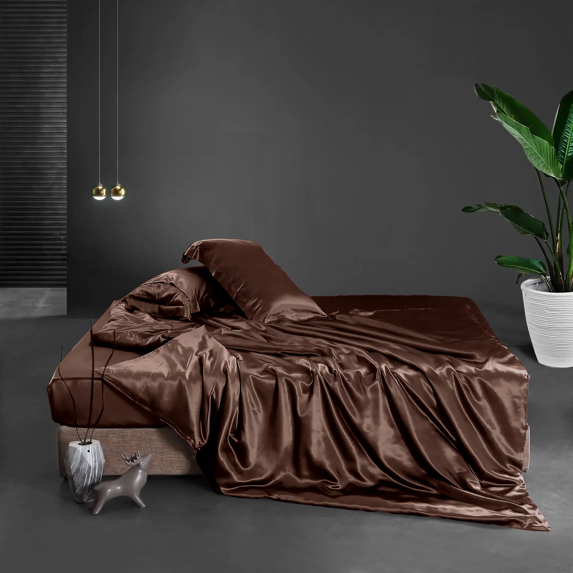 Matras Hoeslaken Satijn Luxurious Brons - Image 3