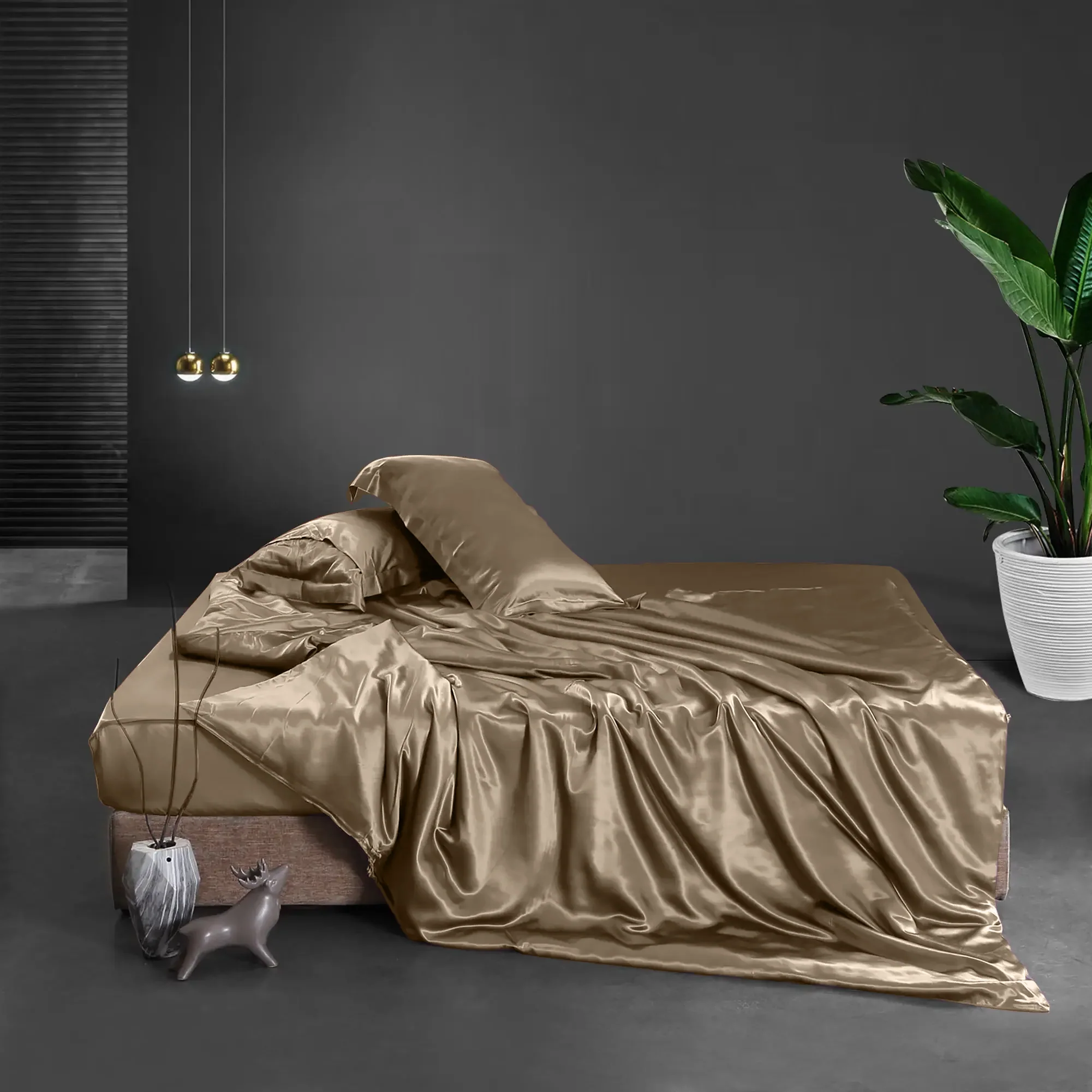 Matras Hoeslaken Satijn Tranquil Taupe - Image 3