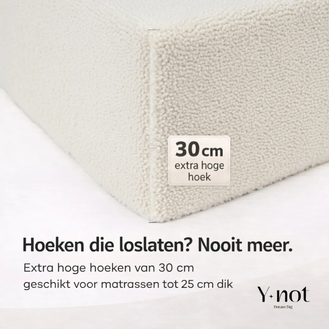 Matras Hoeslaken Teddy - Cappuccino White - Image 5